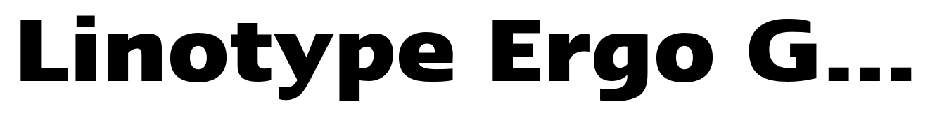 Linotype Ergo Greek Bold
